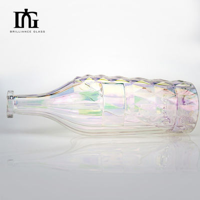 Collar de vidrio transparente y tapa Botella de 700 ml para vodka gin whisky ron