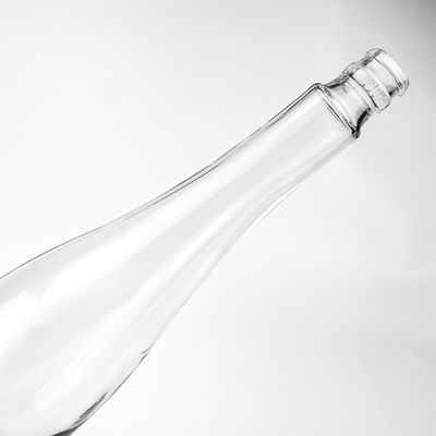 Impresión en pantalla Botellas de vino helado personalizadas con boca en espiral y sin etiqueta de logotipo de hombro