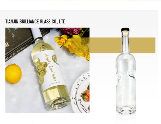Botella de vodka de vidrio oscuro mate para bebidas alcohólicas y vino Impresión en pantalla Estampado en caliente
