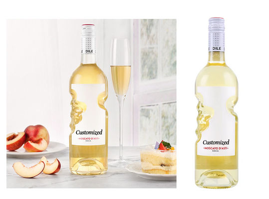 Botella de vodka de vidrio oscuro mate para bebidas alcohólicas y vino Impresión en pantalla Estampado en caliente