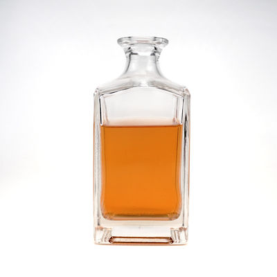 Tipo de tapa de corcho tornillo ambos 750 ml de forma cuadrada de vidrio botella de ginebra whisky licor para farmacia