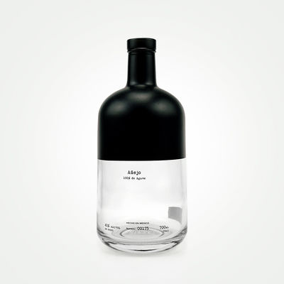 OEM/ODM aceptable Botella de 750 ml de ginebra con tapa de corcho