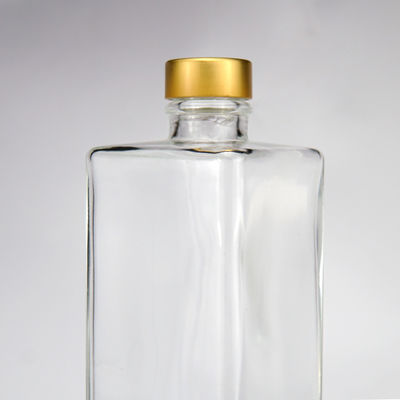 700 ml de aluminio cuadrado de tornillo corcho fondo grueso vodka brandy ron ginebra bebidas alcohólicas botella de vidrio