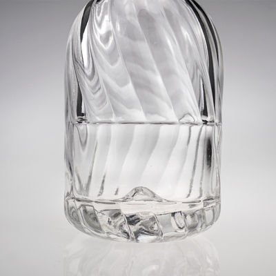 Grabado personalizado Botellas de vidrio de 375ml 500ml 700ml para zumo vino alcohol ron brandy