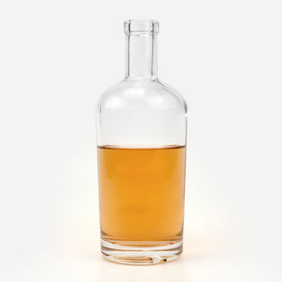 Logotipo personalizado 300ml 500ml 700ml 750ml Botella de vidrio para vodka whisky licor brandy