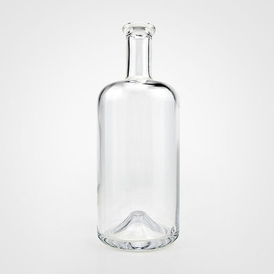 Botella de vidrio de 750 ml con superficie de grabado y tapa de corcho perfecta