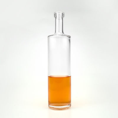 Botella de licor de vidrio negro mate claro 750 ml Gin nórdico Whiskey Vodka Licores y bebidas