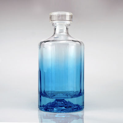 Vidrio vacío transparente Válcano Fondo Vodka Gin Ron Tequila Whisky Brandy Flasca de alcohol 500 ml 750 ml