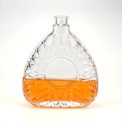 Logotipo del cliente aceptable Botella de vidrio transparente de 750 ml 75 cl para licores y bebidas