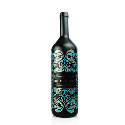 Impresión de logotipos personalizados Embalaje privado Etiquetas de botellas de vino tinto de boda en relieve