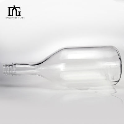Logotipo personalizado Aceptado Botella de vodka de vidrio congelado de 1750 ml para vino en cilindro vacío