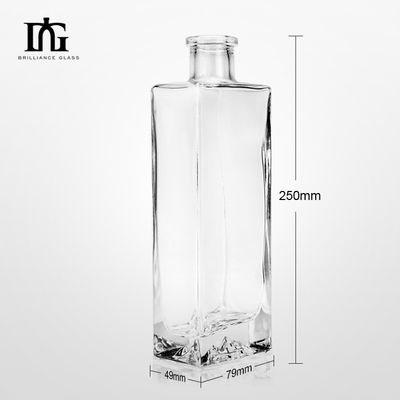 OEM/ODM aceptable Botella de vidrio cuadrada de 500 ml para bebidas bebidas alcohólicas