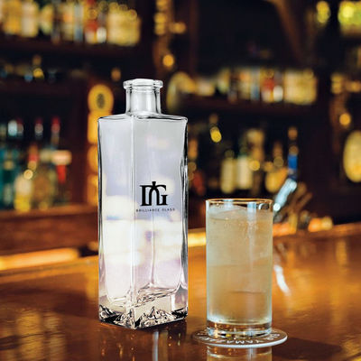 OEM/ODM aceptable Botella de vidrio cuadrada de 500 ml para bebidas bebidas alcohólicas
