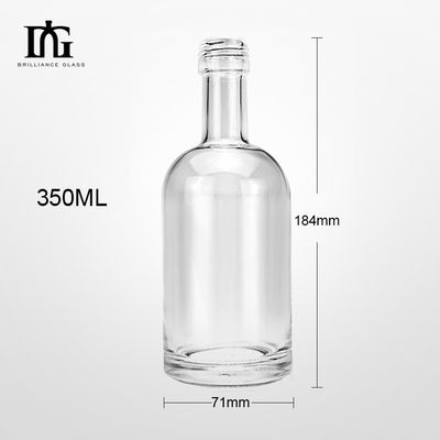 Botellas de vidrio de alcohol de alcohol de alcohol de vodka de licor de 350 ml 700 ml 750 ml Nórdico transparente