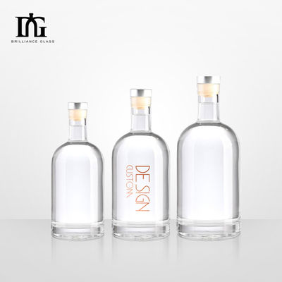 Botellas de vidrio de alcohol de alcohol de alcohol de vodka de licor de 350 ml 700 ml 750 ml Nórdico transparente