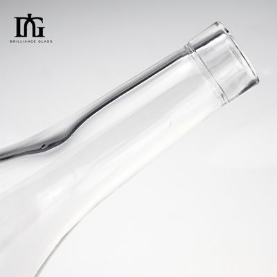 Logotipo Botella de vidrio con corcho para 1000ml 1500ml Jugo Vino Espiritoso Liquor Whisky Vodka
