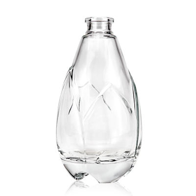 500 ml de superficie de grabado botella única para bebidas alcohólicas botella de vidrio corcho de bebida