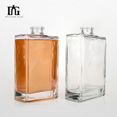 Estampado y grabado en caliente Botella de vidrio de 500 ml para el final Vodka Brandy Gin Whiskey