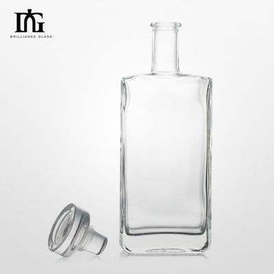Estampado y pintura en caliente Botella de vidrio para ron whisky vodka bebidas alcohólicas en 700 ml tamaño