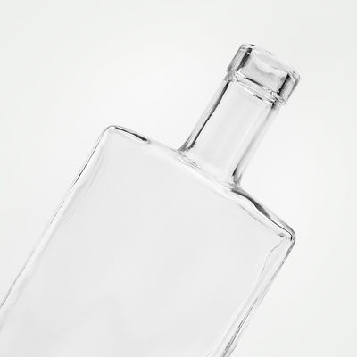 Botella de vidrio electroplada grabado para logotipo personalizado y embalaje 700ml 750ml Vodka