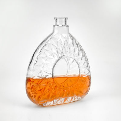 Bebidas industriales Botella de vidrio de 500 ml para whisky claro y duradero