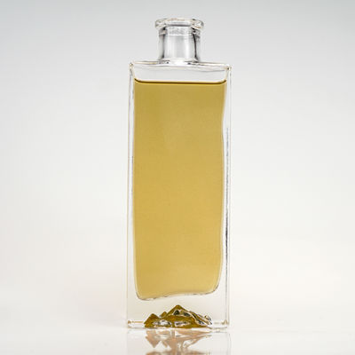 Capacidad 500 ml Botella de licor de vidrio claro y vacío para whisky, ron, bebidas alcohólicas, vodka y gin