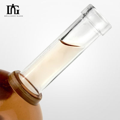 Material de vidrio Custom Clear Luxury Liquor Box Botella de 750 ml 500 ml para bebidas espirituosas de vino
