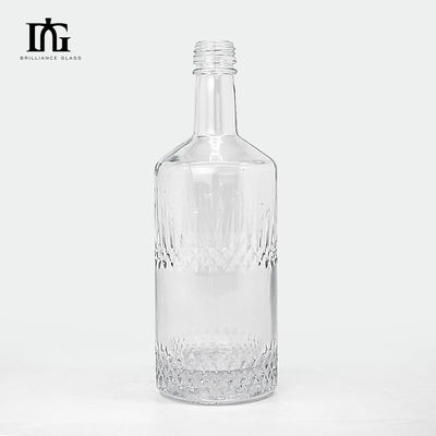 Tipo de sellado CORK Vacío de lujo Vodka Espiritista Botella de vidrio para bebidas 500ml 700ml Gin