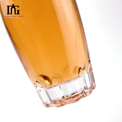 Logotipo del cliente aceptable Botellas de vidrio de alcohol vacío para ginebra ron whisky vodka 700ml