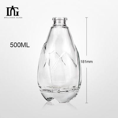 Botellas vacías de vodka tequila ron licor mini botellas de vino para licores Material base vidrio