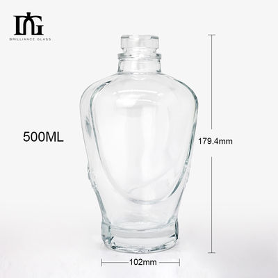 Tipo de sellado CORK Botellas de vidrio vacías para whisky licor brandy ron Oferta competitiva