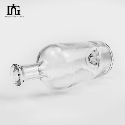 Botella de cristal de cristal de 750 ml para exclusivos licores de lujo de Gin Rum Whisky Vodka