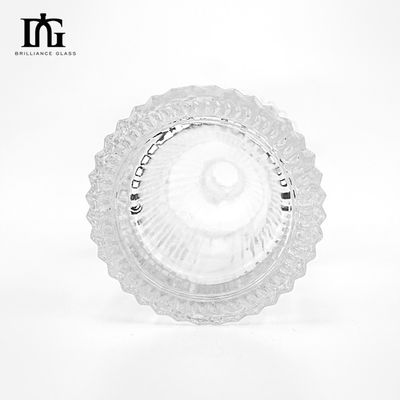 Botella difusora de vidrio con franjas transparentes grabadas de 250 ml para perfumes y aromaterapia