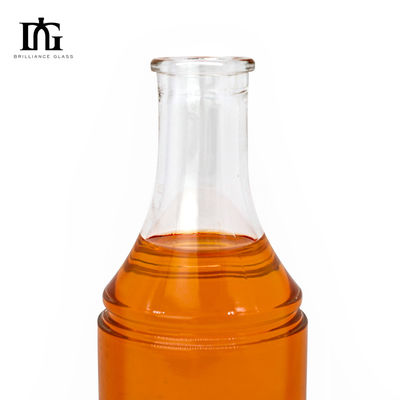Bebidas industriales Botella de vidrio de 330 ml para licor de ron de brandy Capacidad 500 ml/700 ml/750 ml