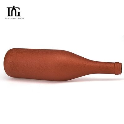 Botella de vidrio redonda de 500 ml 700 ml 750 ml para vino licoroso