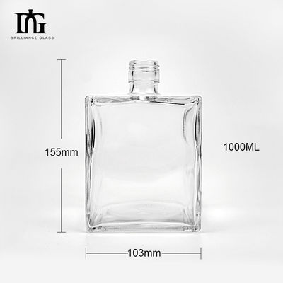 Botella de vidrio para vodka whisky 500 ml 700 ml 1000 ml