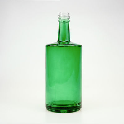 Botella de vidrio de hombro plano para licores y bebidas personalizada 500 ml 750 ml