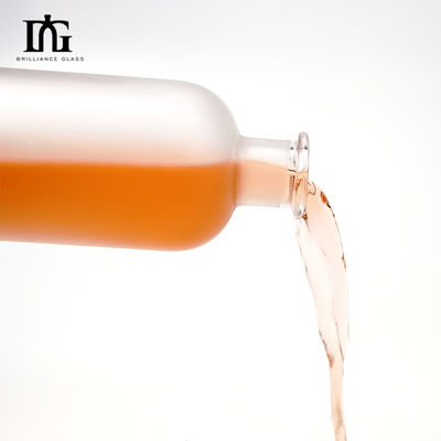 Botella de base pesada para licores y bebidas 500 ml Botellas de vino helado de vidrio de sílex extra