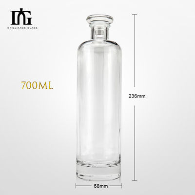 Botella de vidrio de 750 ml de color negro mate para whisky y bebidas industriales Material de base vidrio