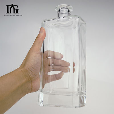 Estampación en pantalla y estampado en caliente Botella de vidrio para ron de brandy Vodka 500ml/700ml/750ml