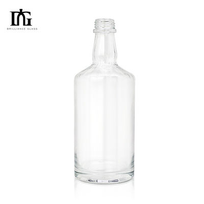 Botella de vidrio transparente personalizada para ginebra / brandy 500 ml Capacidad aceptable OEM / ODM