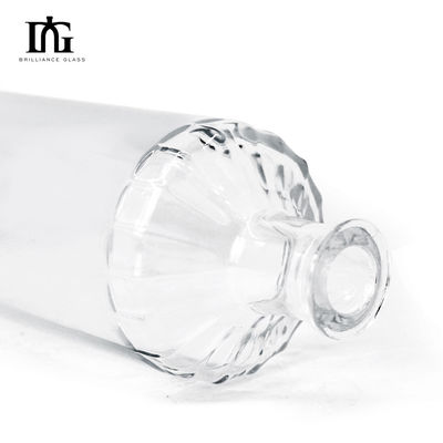 Logotipo del cliente aceptable Botella de vino de vidrio redondo de 500 ml para beber alcohol licoroso
