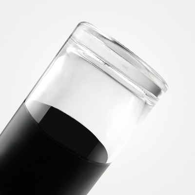 Material del cuello Botella de ginebra de vidrio 500 ml Botella de vodka de licor negro helado de 750 ml