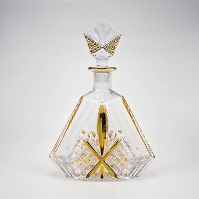 Botella de vidrio de whisky pesado de 500 ml/700 ml/750 ml de capacidad con el logotipo del cliente aceptable