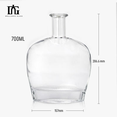 Bebidas industriales Botella de vidrio vacía a medida para whisky Vodka Liquor 500-750ml