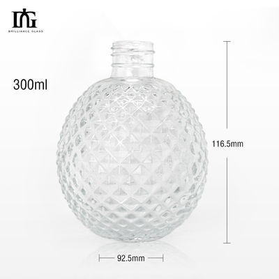 Botella de vidrio con tapón de madera para ginebra tequila whisky vodka ron 300 ml 200 ml 100 ml
