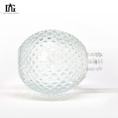 Botella de vidrio con tapón de madera para ginebra tequila whisky vodka ron 300 ml 200 ml 100 ml