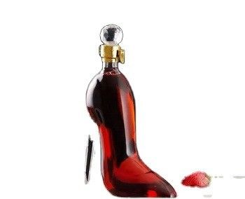 Forma única 500 ml 750 ml Calzado de tacón alto Liquor Whiskey Vino tinto Vodka Botella de vidrio
