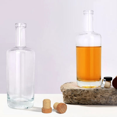 Super Flint 500ml 750ml Brandy Claros Whisky Gin Vidrio Color de vino Botella de vodka Directo