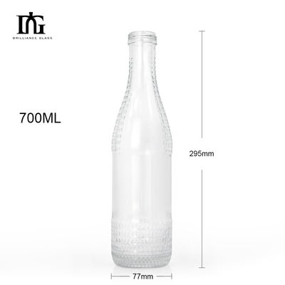 OEM/ODM aceptable Botella de vidrio de refresco de 700 ml con tapa torcida a prueba de fugas